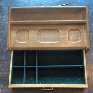 Vintage London Leather Watch Valet Jewelry Organizer with Dividers